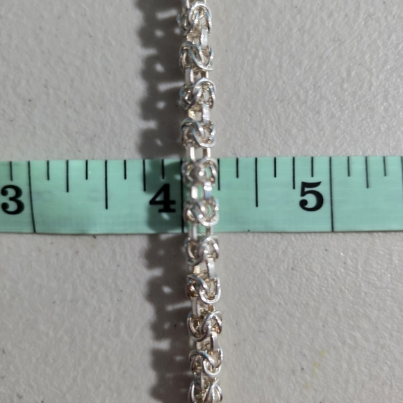 NWOT Sterling Silver Byzantine Chain 16" Made in Italy - Picture 5 of 5